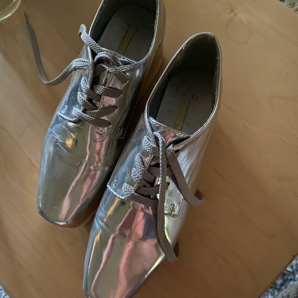 Kaimei Platform - mirror silver Oxford/Tennis shoe